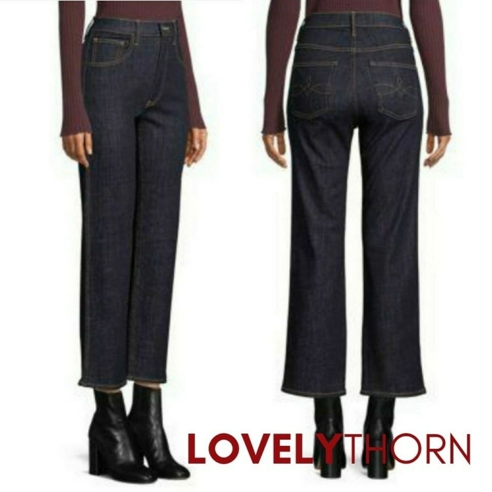 3x1 DENIM // joni wide leg cropped jeans in river - Picture 3 of 16